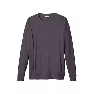 Tommy John Loungewear Top Women's Gray Crew Neck Long Sleeve Ribbed Pockets Sz M